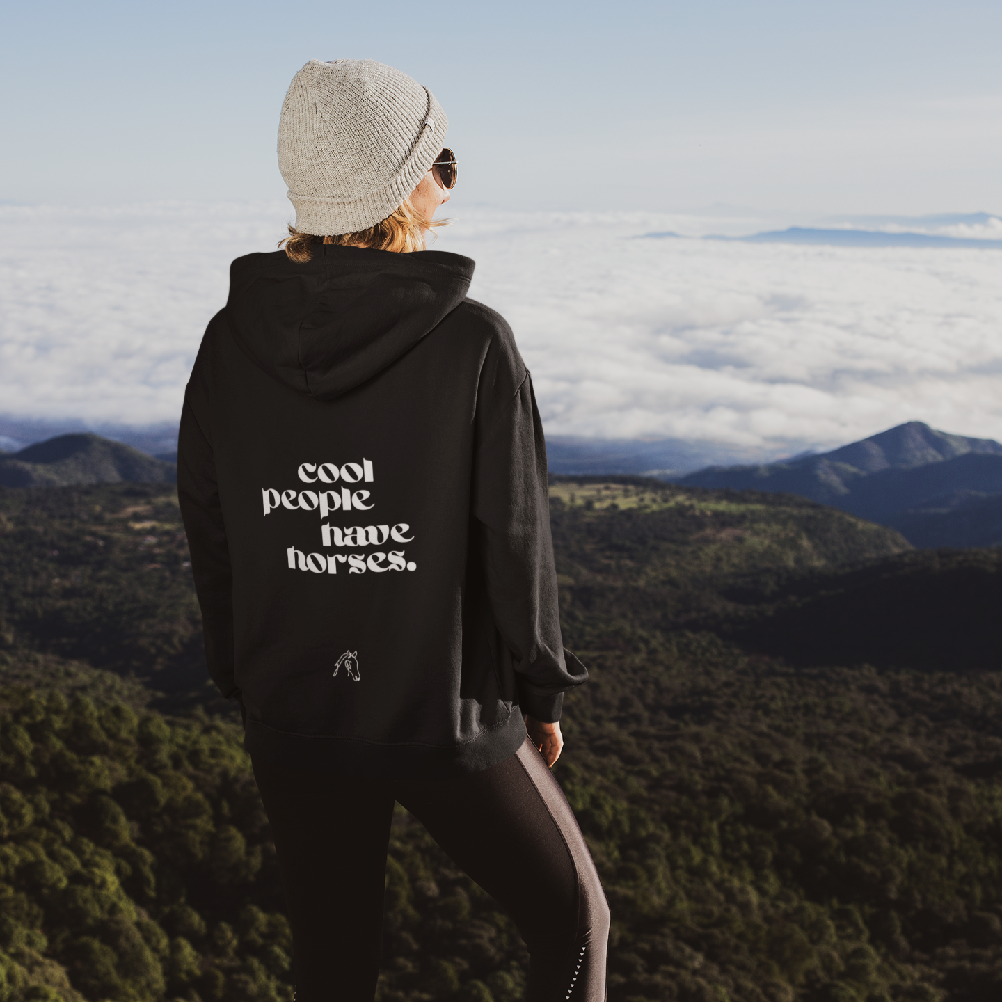 'cool people have horses' | hoody aus 100 % bio-baumwolle