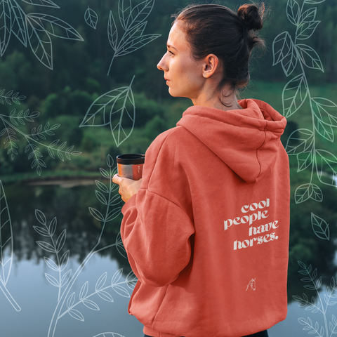 'cool people have horses' | hoody aus 100 % bio-baumwolle