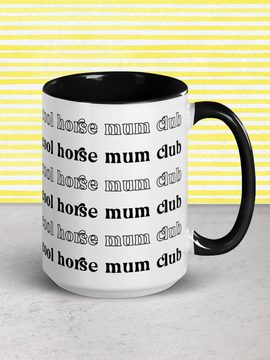 'cool horse mum club' | tasse black & white