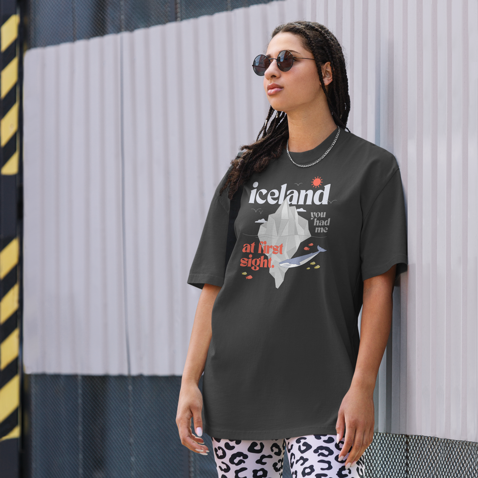 'iceland you had me at' | oversized t-shirt aus 100 % baumwolle