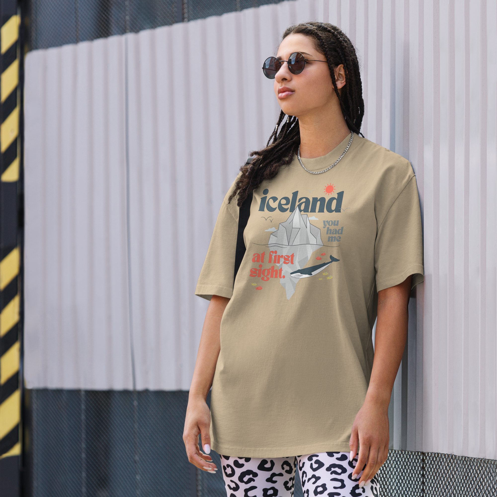 'iceland you had me at' | oversized t-shirt aus 100 % baumwolle