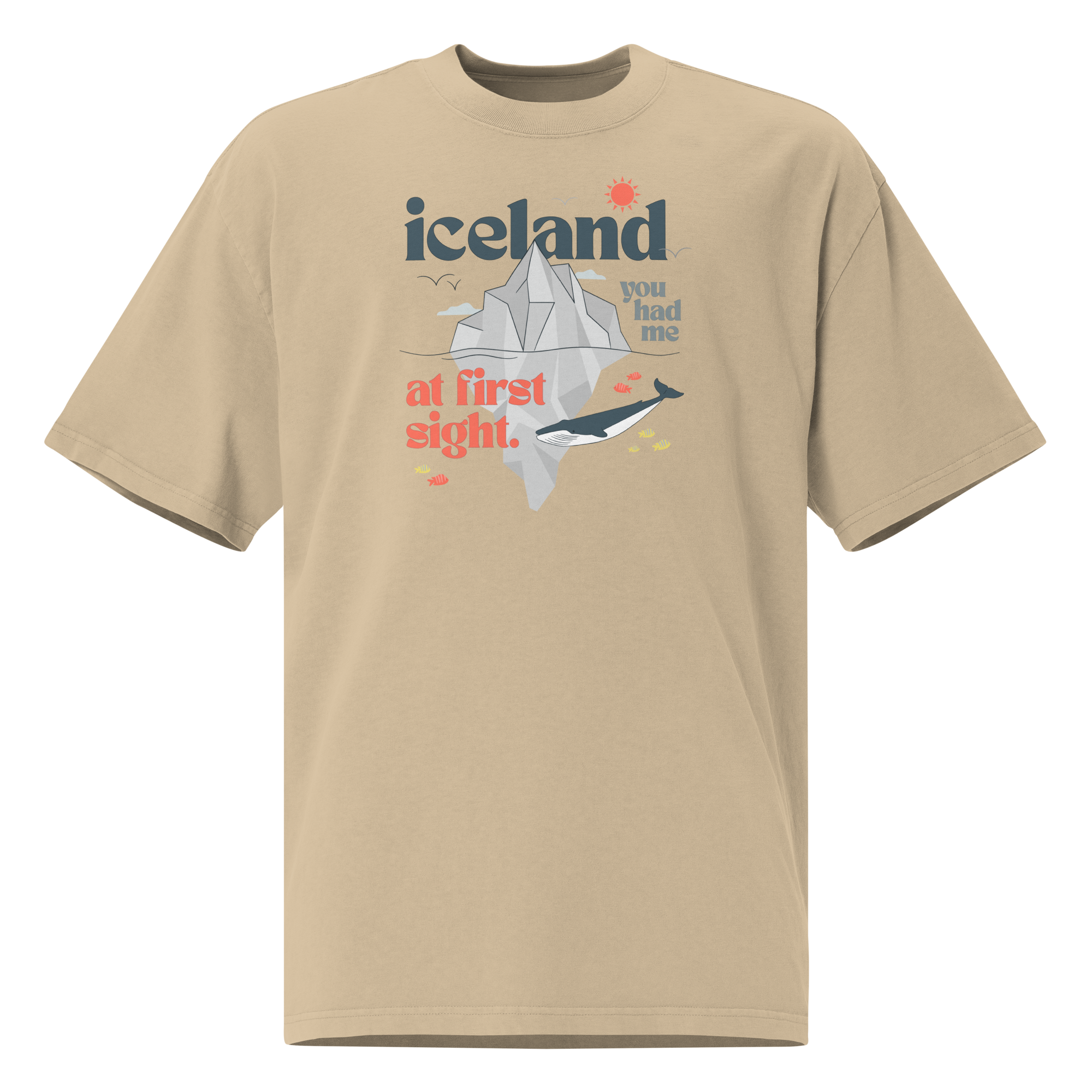 'iceland you had me at' | oversized t-shirt aus 100 % baumwolle