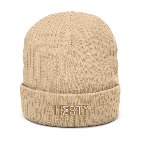 'hesty 3D logo' | beanie stick in 2 farben