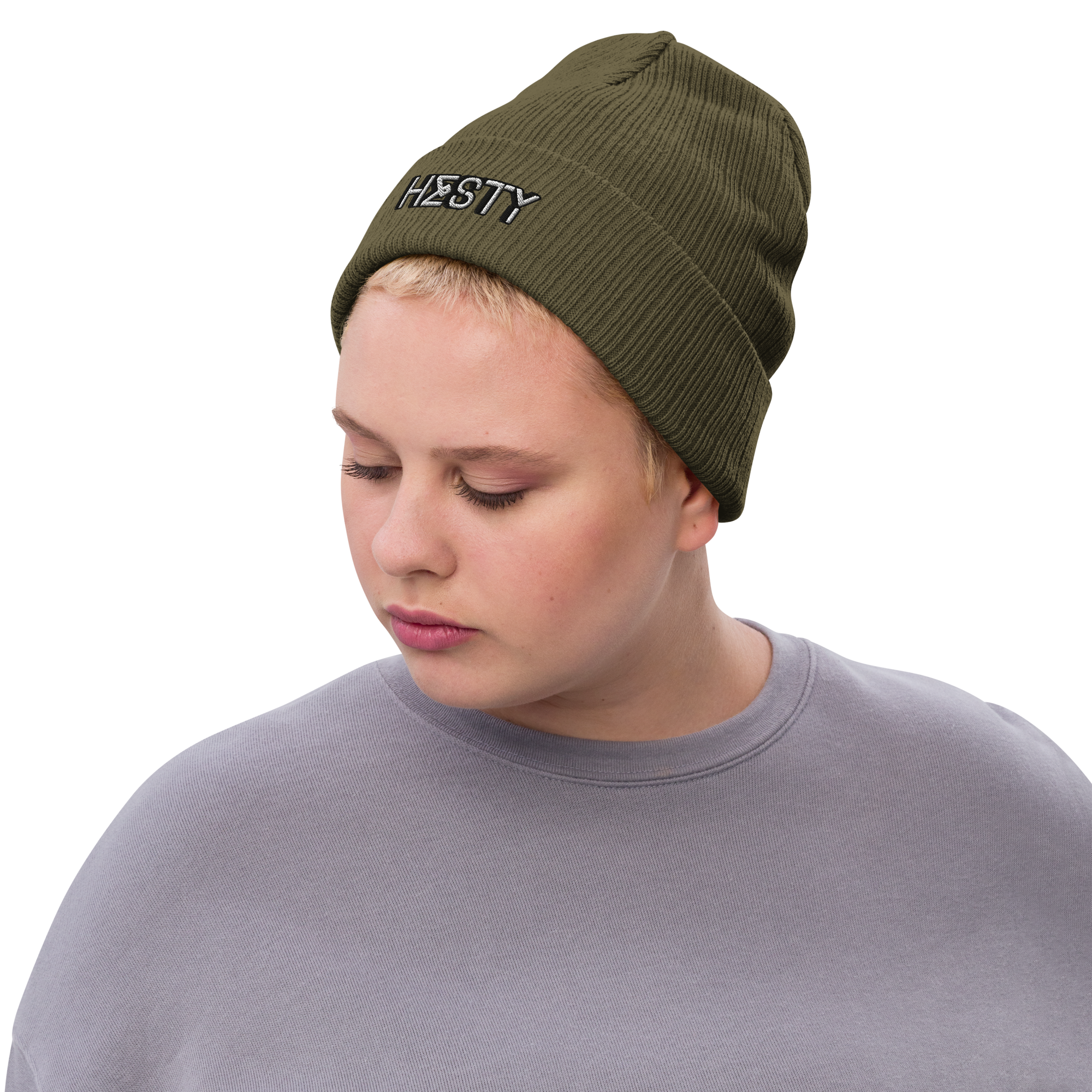 'hesty 3D logo' | beanie stick in 2 farben