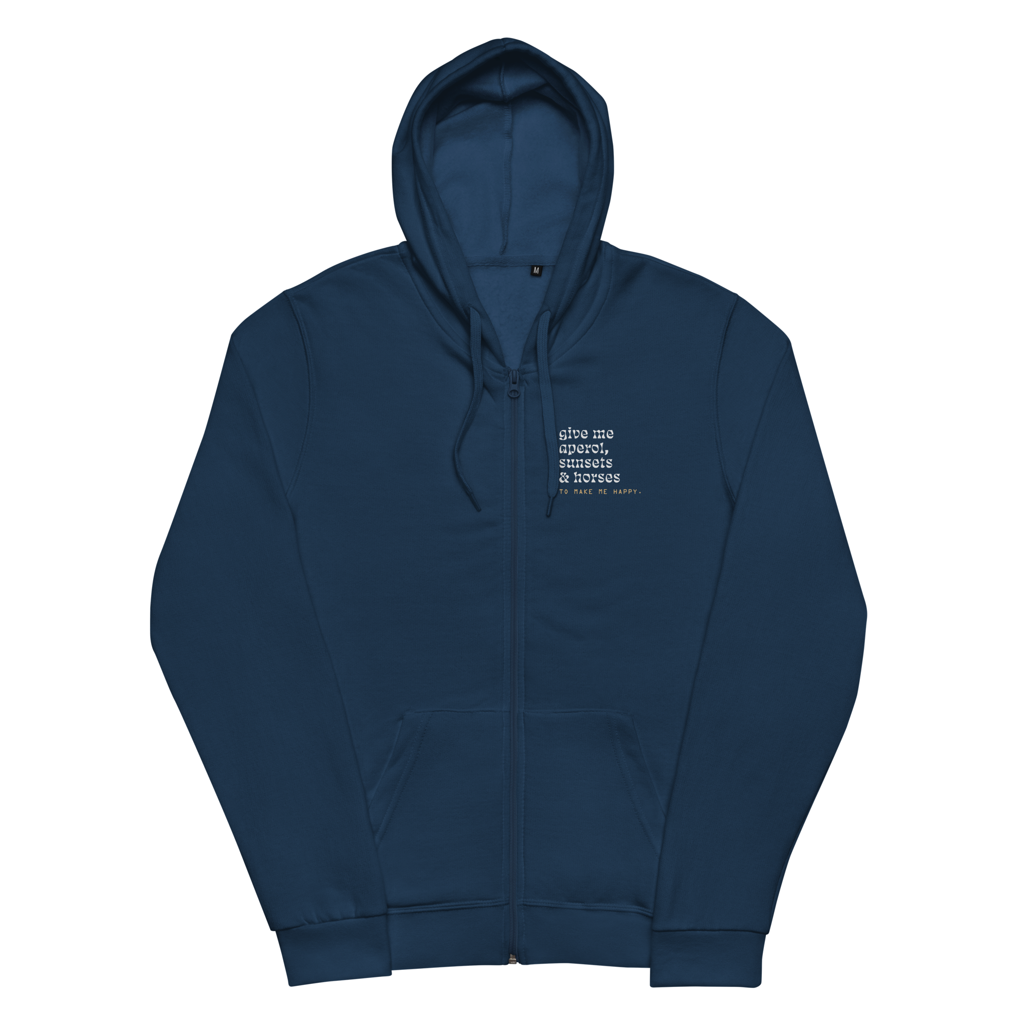 'give me aperol' | zip-hoody blue