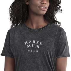 'horse mum club' | besticktes baumwoll-shirt