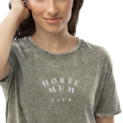 'horse mum club' | besticktes baumwoll-shirt