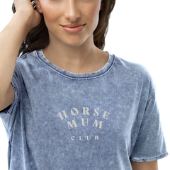 'horse mum club' | besticktes baumwoll-shirt