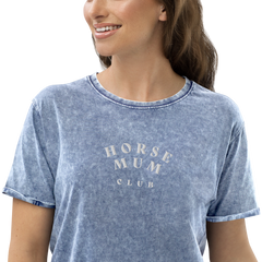 'horse mum club' | besticktes baumwoll-shirt