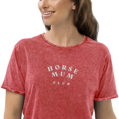 'horse mum club' | besticktes baumwoll-shirt