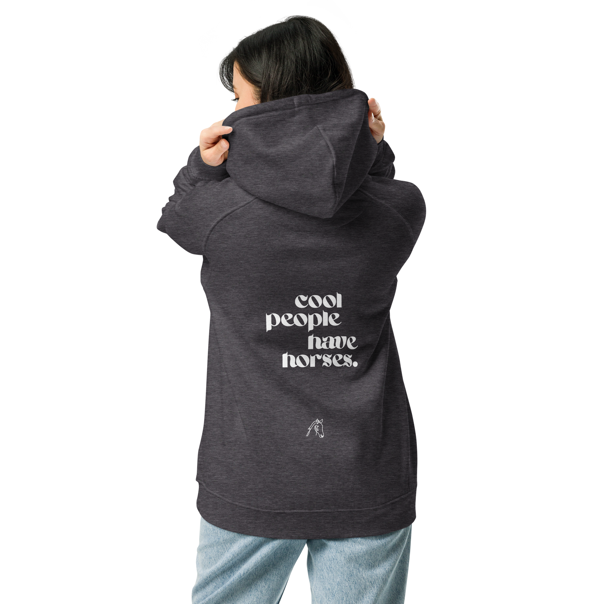 'cool people have horses' | hoody aus 100 % bio-baumwolle