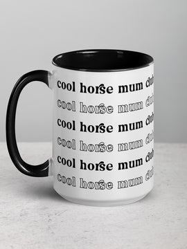 'cool horse mum club' | tasse black & white