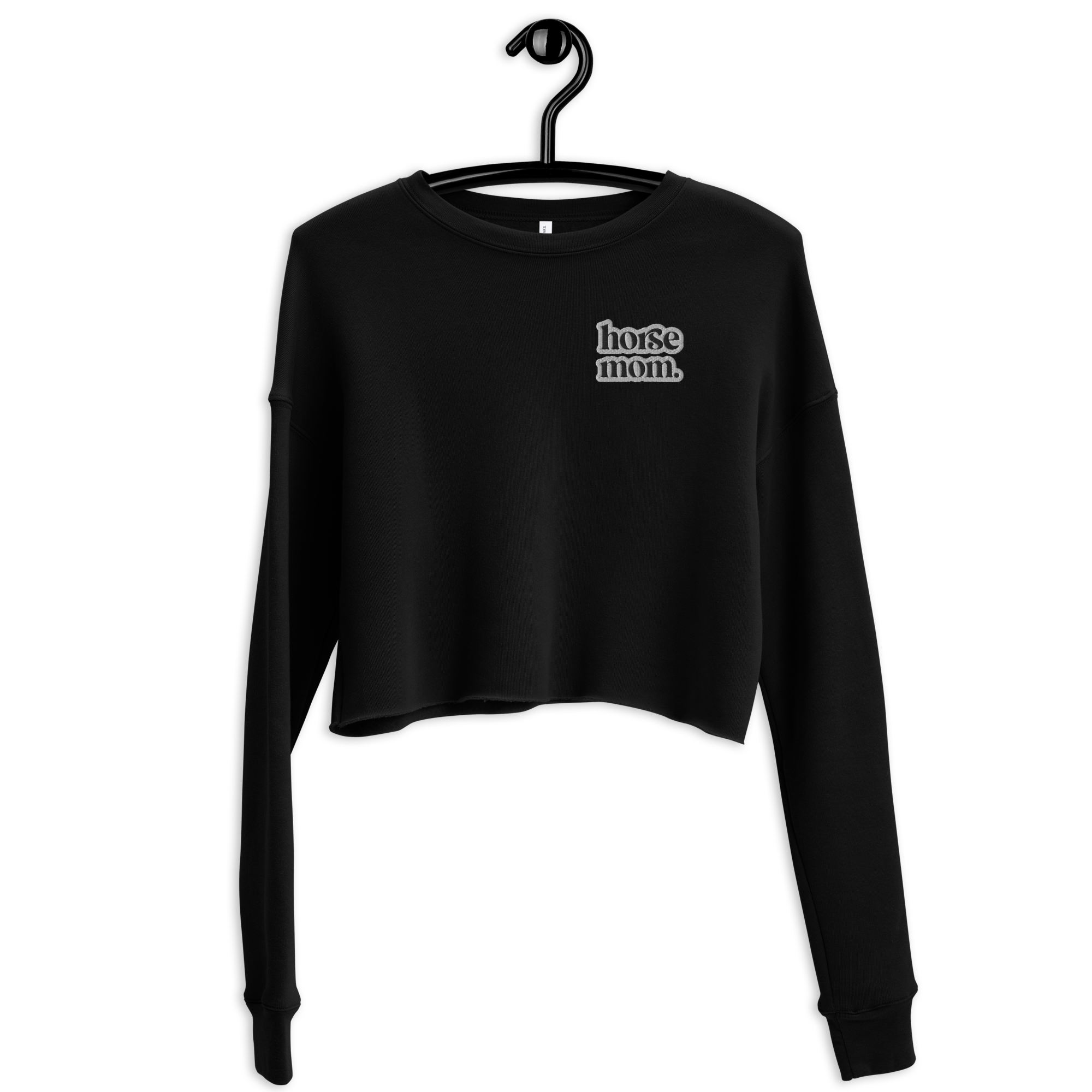 'horse mom' | cropped fleece-pullover stick