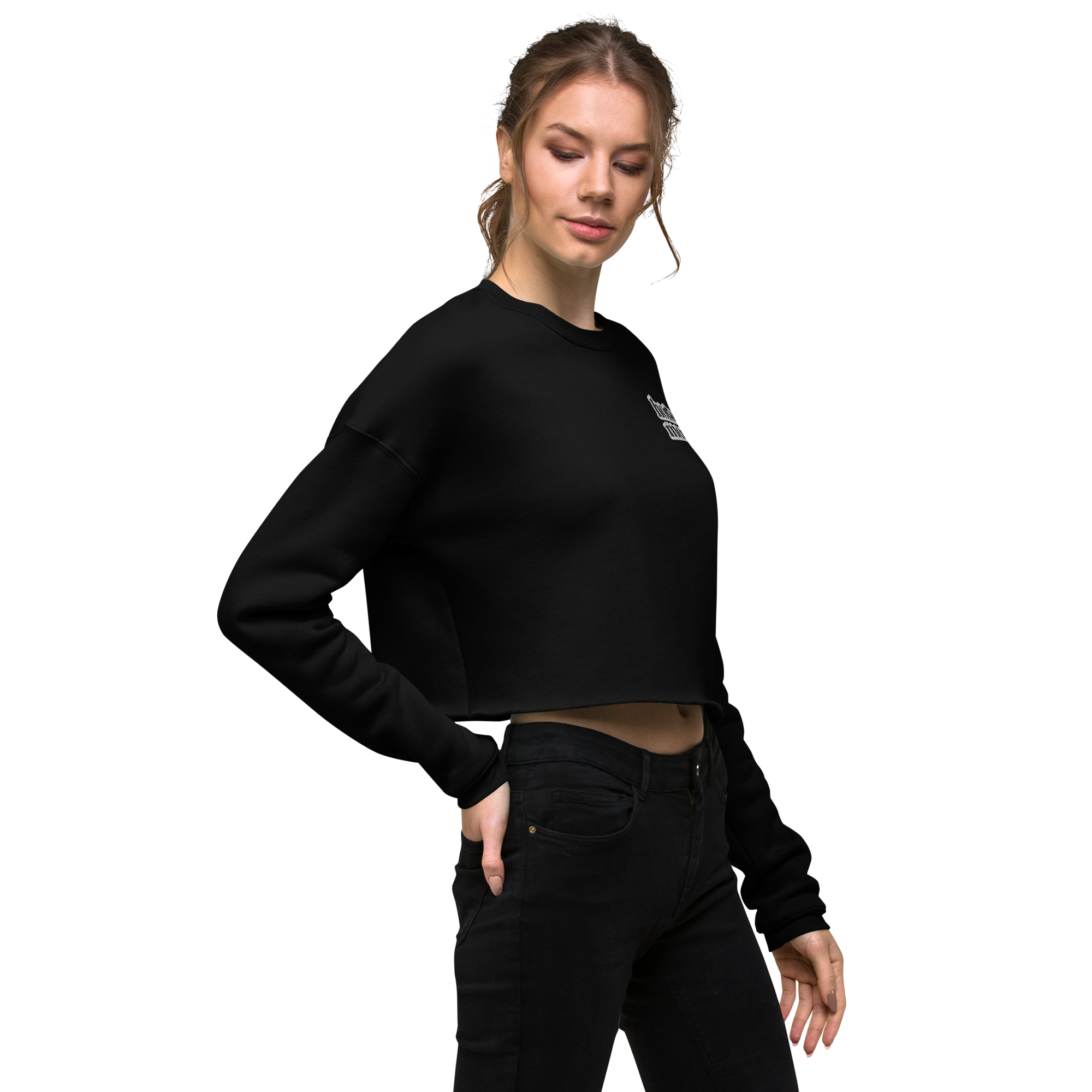 'horse mom' | cropped fleece-pullover stick