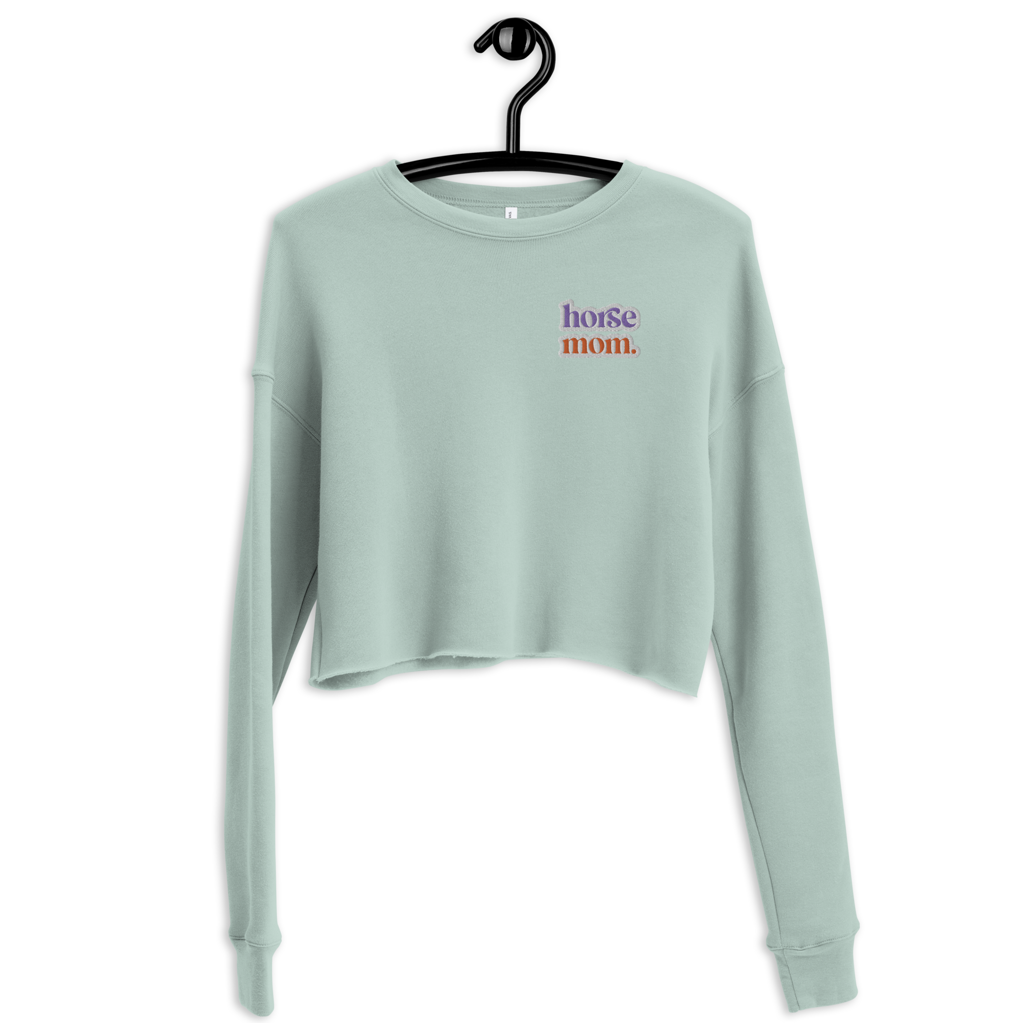 'horse mom' | cropped fleece-pullover stick