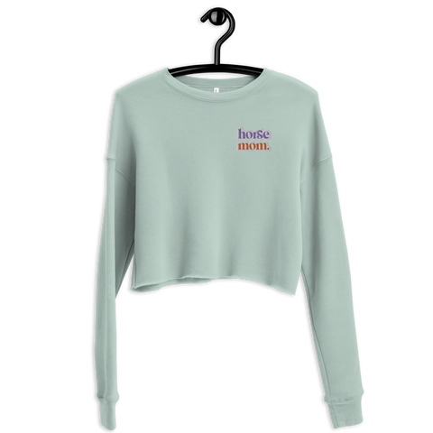 'horse mom' | cropped fleece-pullover stick